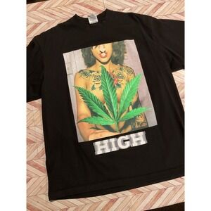 Shaka Wear World Famous Heavyweight T Shirt Black Weed Pot‎ Leaf High Size 2XL